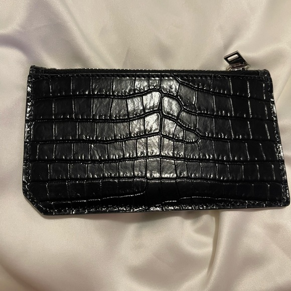 ❤️SOLD❤️SAINT LAURENT Fragments Zipped Card Case in Crocodile-Embossed Leather - Picture 3 of 6